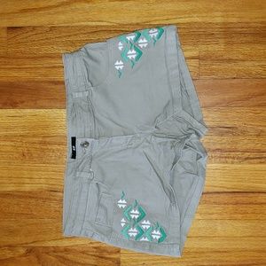H&M Low Rise Boho Khaki Shorts